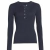 * Nili Lotan Jordan Henley Long-Sleeve T-Shirt | Tops