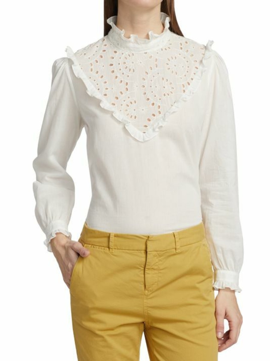 * Nili Lotan Corina Eyelet Lace Top | Tops