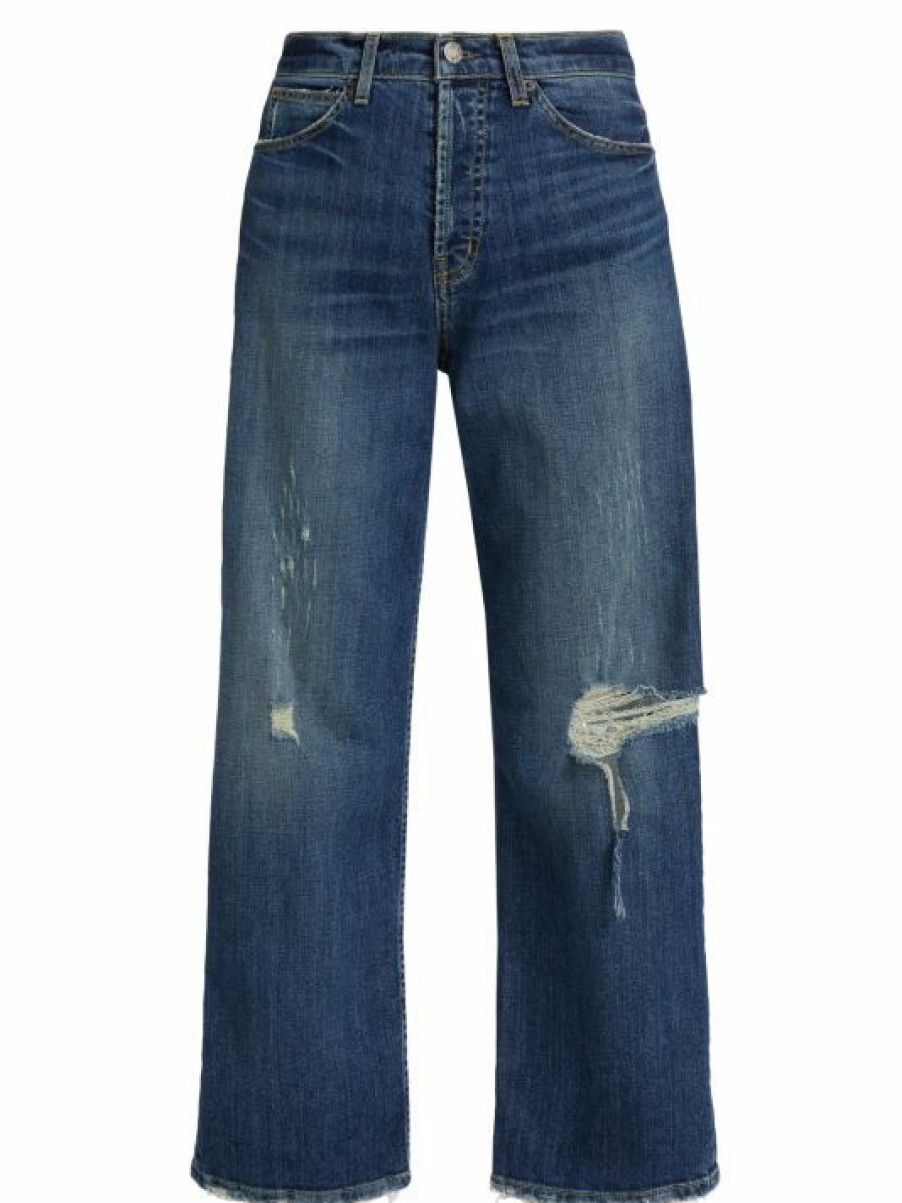 * Nili Lotan Violette High-Rise Stretch Wide Crop Jeans | Jeans