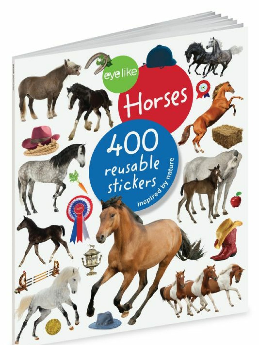 * Workman Publishing Eyelike Stickers: Horses Book For Kids | Toys & Books