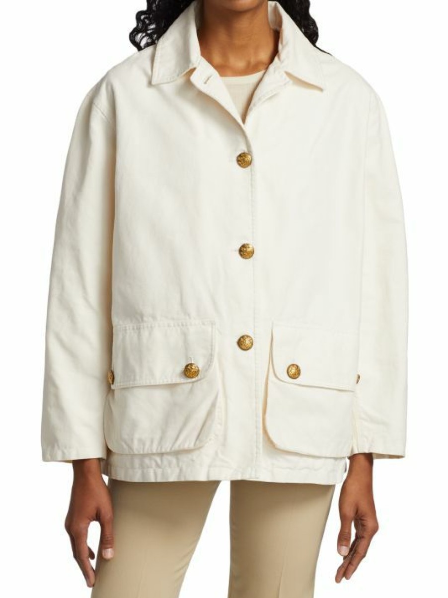 * Nili Lotan Connor Boxy Canvas Jacket | Coats & Jackets