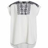 * Nili Lotan Aurielle Embroidered Cotton Voile Top | Tops