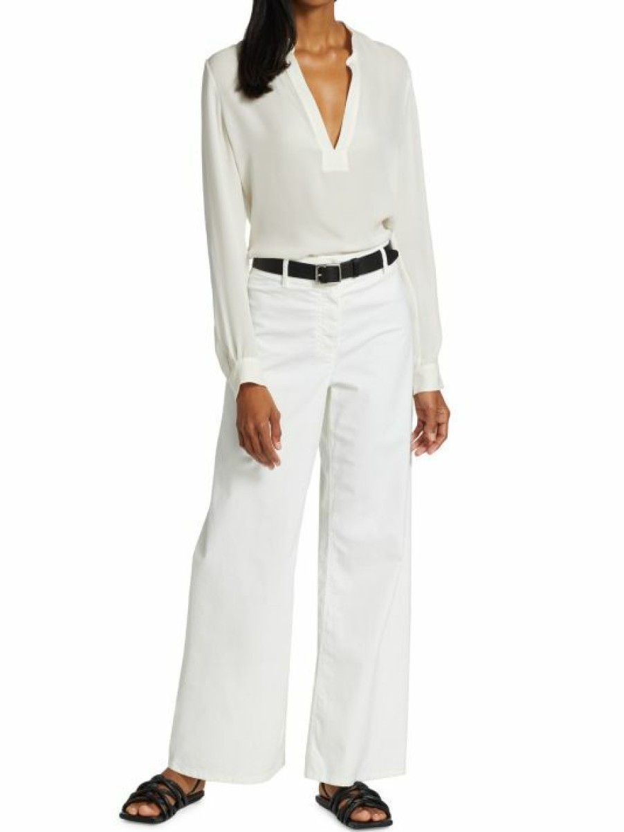 * Nili Lotan Megan Brushed Stretch Twill Wide-Leg Pants | Pants