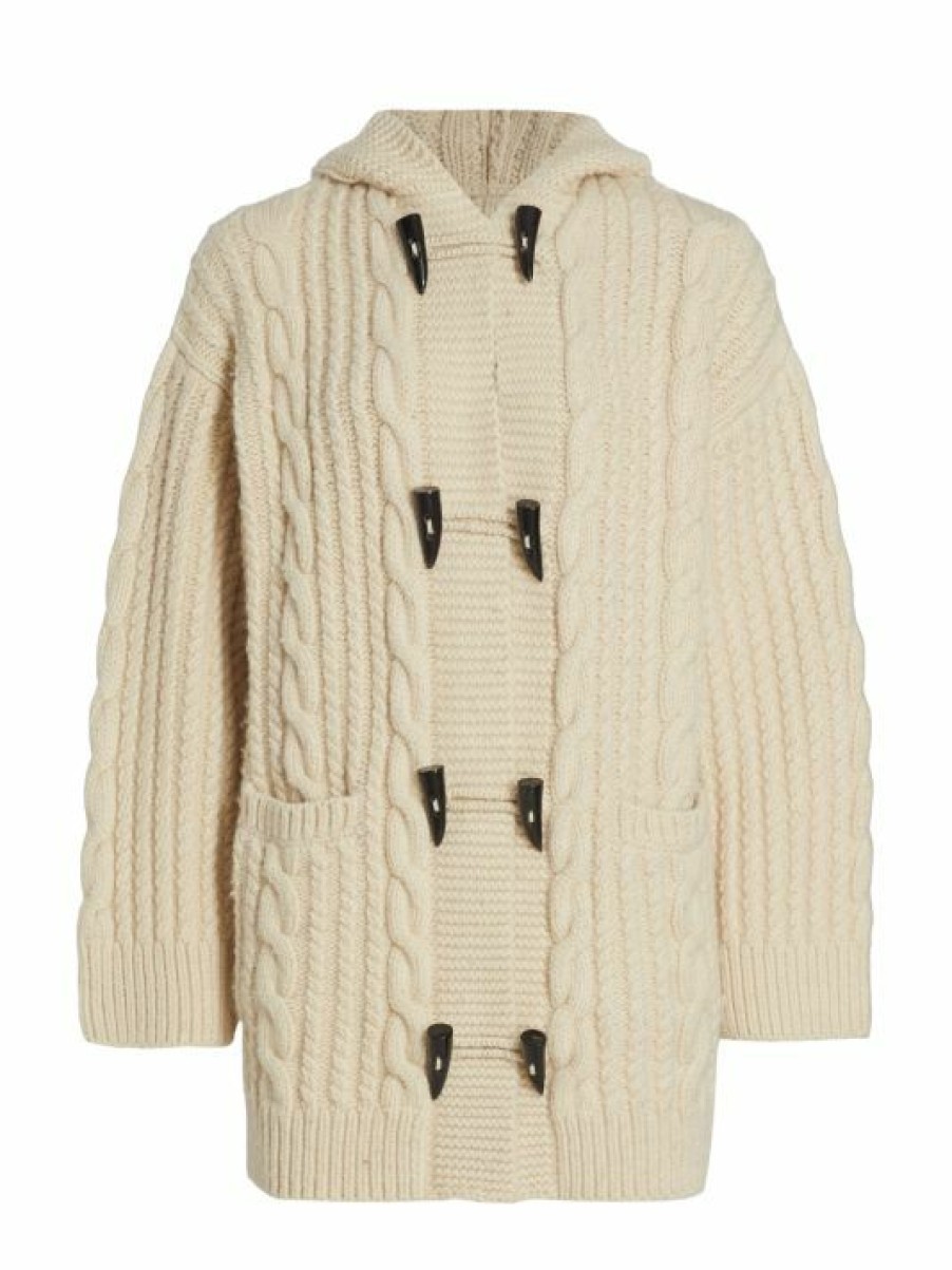 * Nili Lotan Hansel Hooded Cable-Knit Cardigan | Sweaters