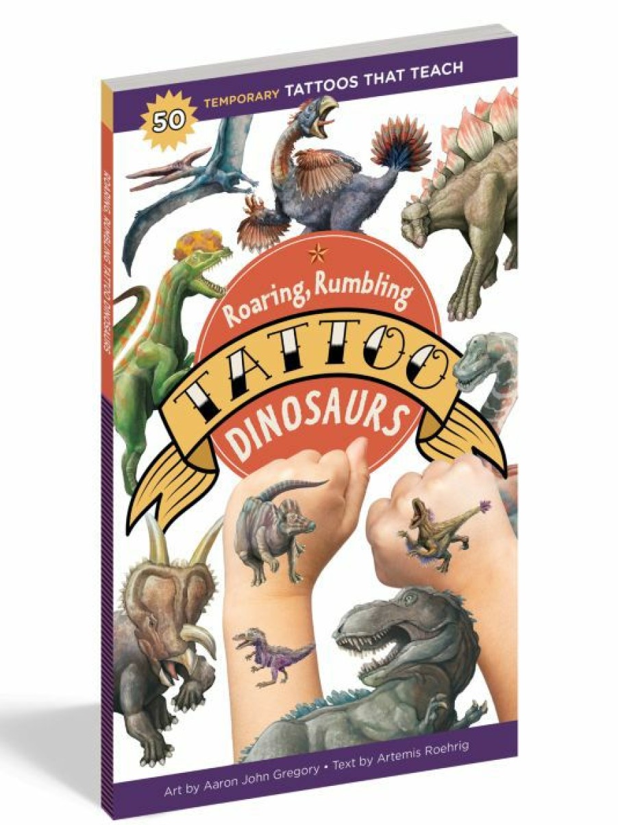 * Workman Publishing Roaring, Rumbling Tattoo Dinosaurs For Kids | Toys & Books