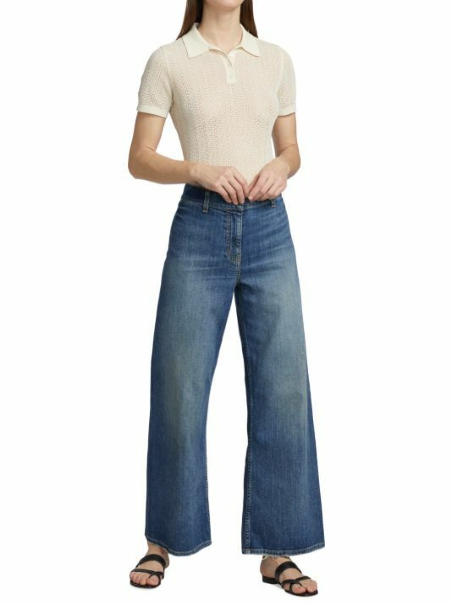 * Nili Lotan Megan High-Rise Stretch Wide-Leg Jeans | Jeans