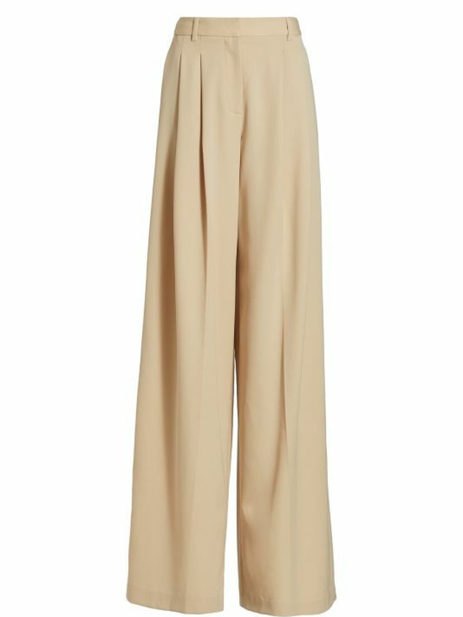 * Nili Lotan Dillon Wool Pleated-Front Pants | Pants