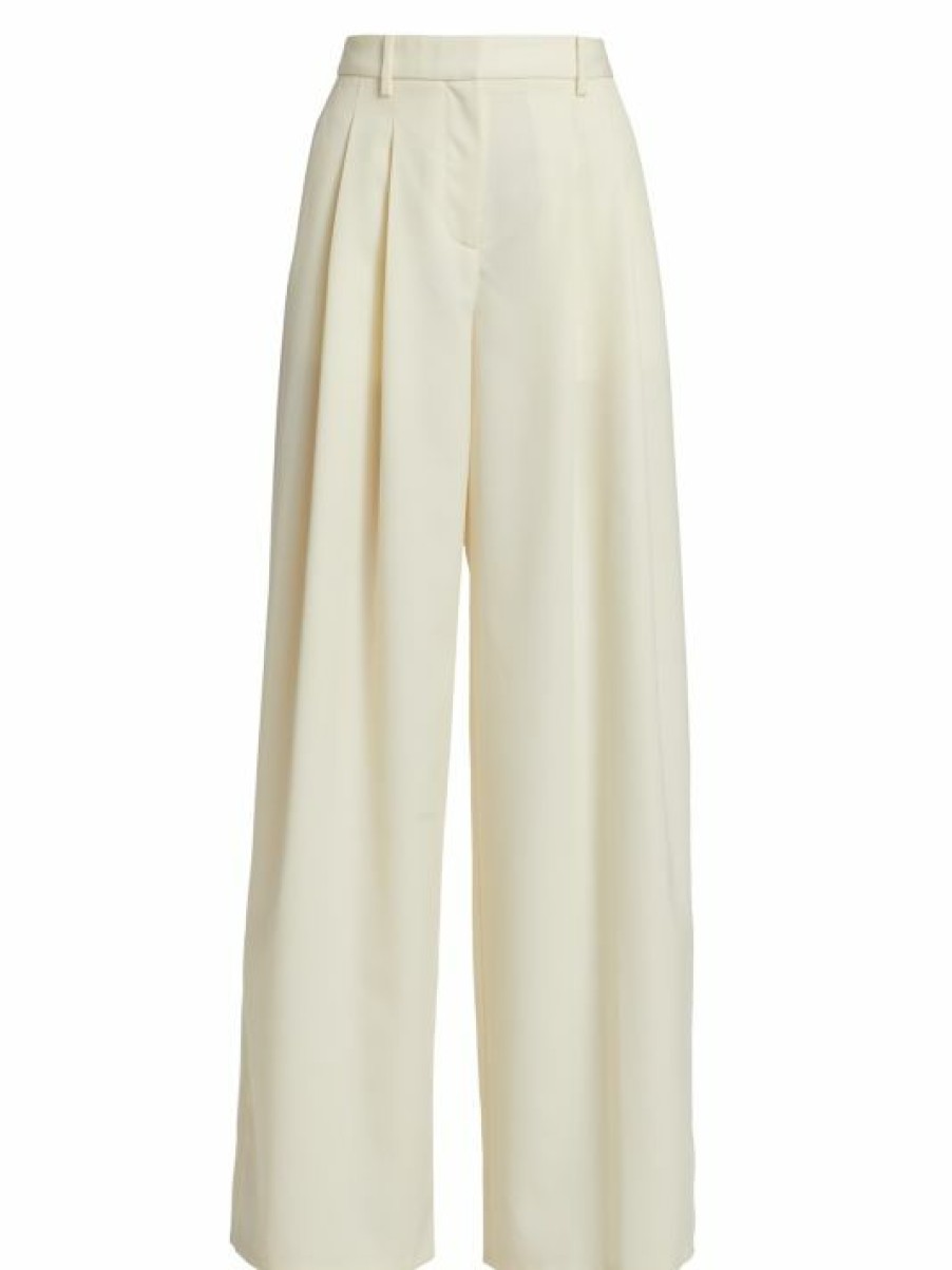 * Nili Lotan Dillon Wool Pleated-Front Pants | Pants