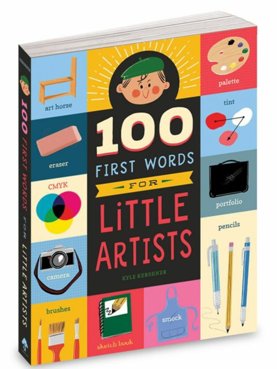 * Workman Publishing 2+ 100 First Words For Little Artists Board Book For Kids | Toys & Books