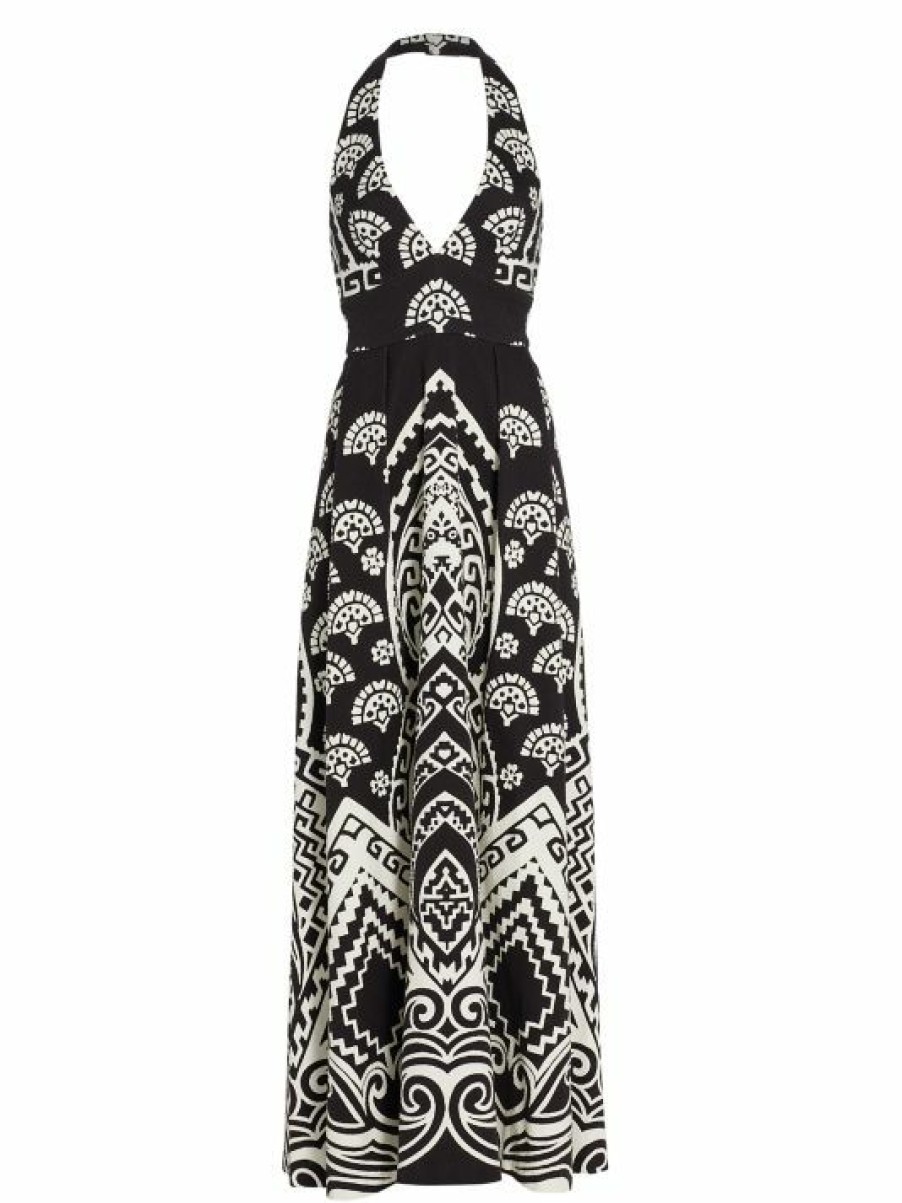 * Nili Lotan Patricia Halter Cotton Pique Maxi Dress | Dresses