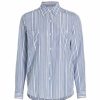 * Nili Lotan Kaya Striped Cotton Button-Front Shirt | Tops