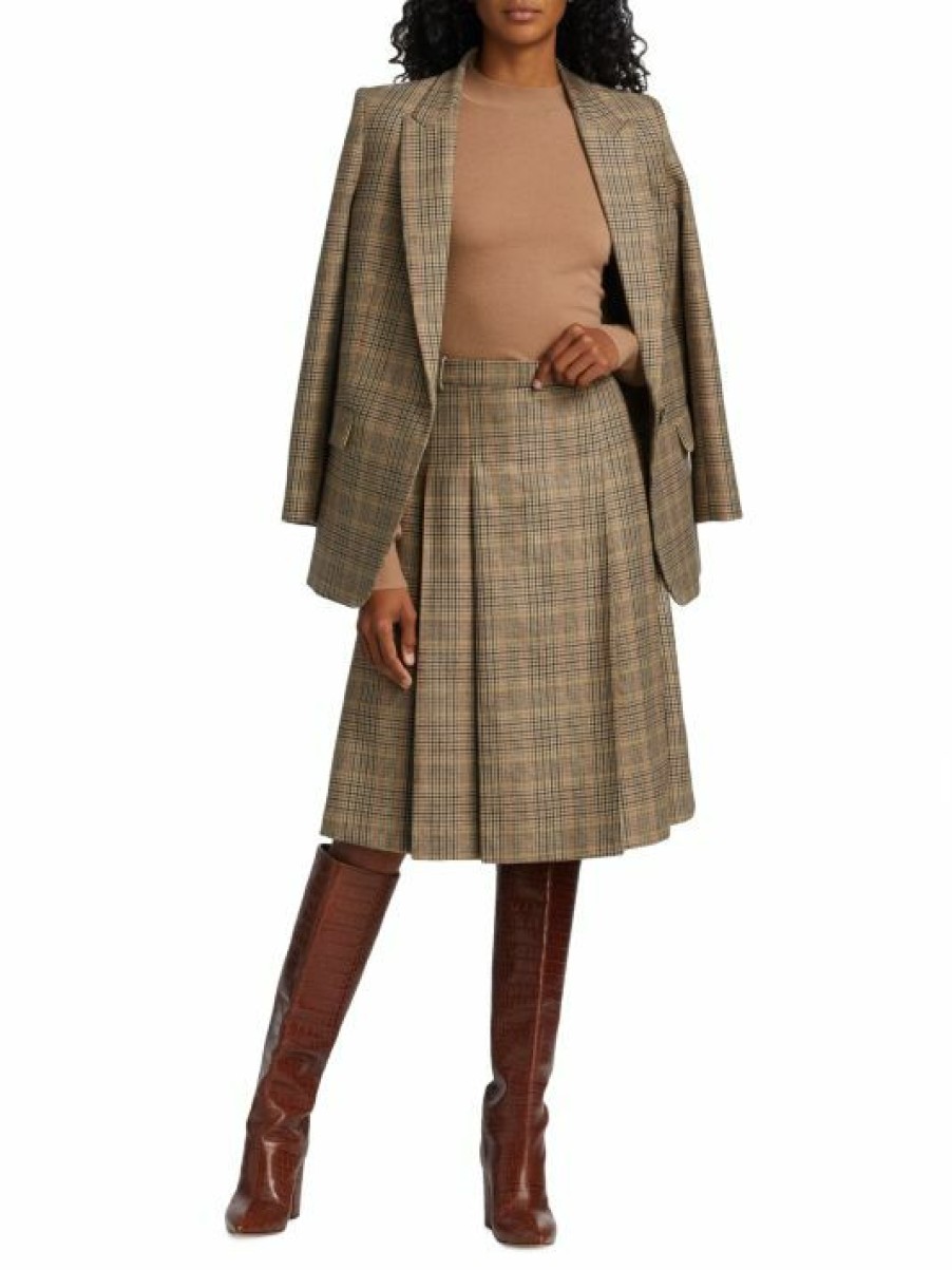 * Nili Lotan Rosemonde Pleated Plaid Skirt | Skirts