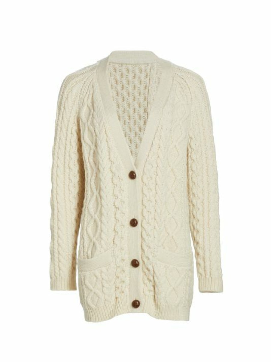 * Nili Lotan Orion Cable Knit Wool Cardigan | Knitwear