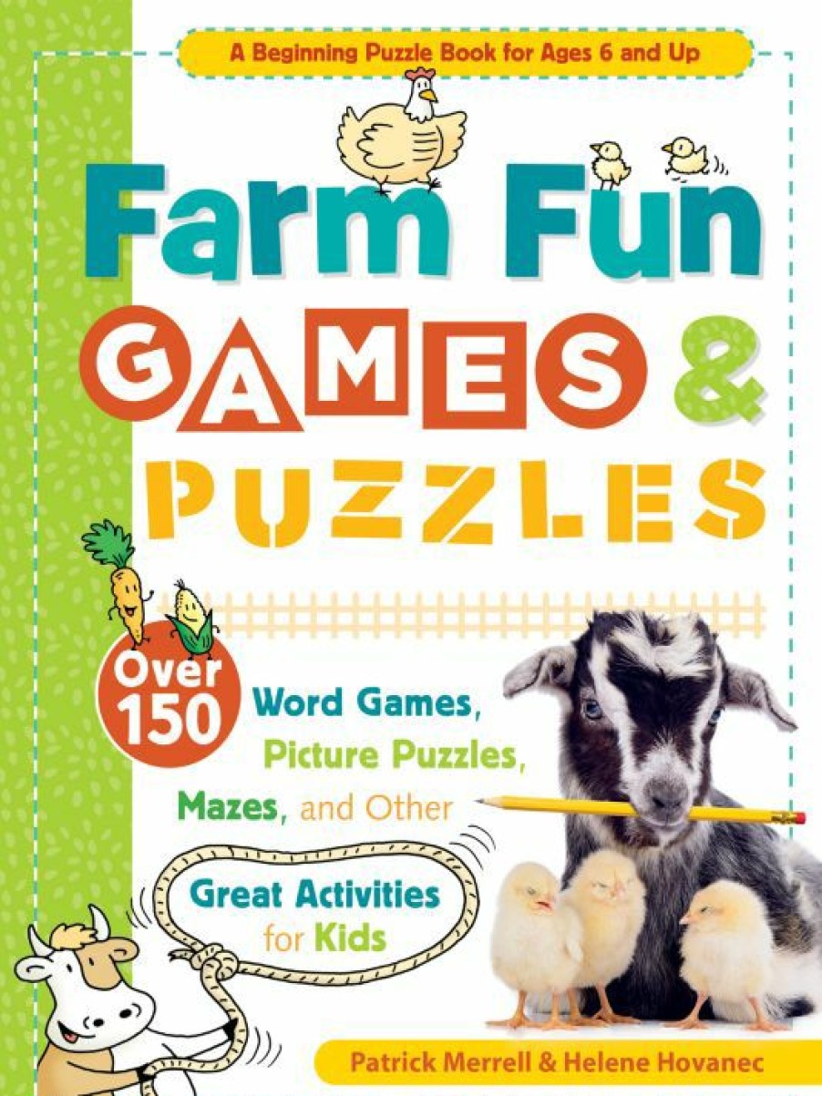 * Workman Publishing Farm Fun Games & Puzzles Activity Book For Kids | Toys & Books