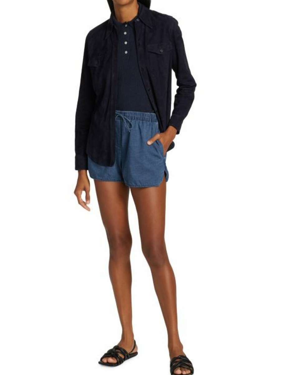 * Nili Lotan Tilly Chambray Drawstring Shorts | Shorts