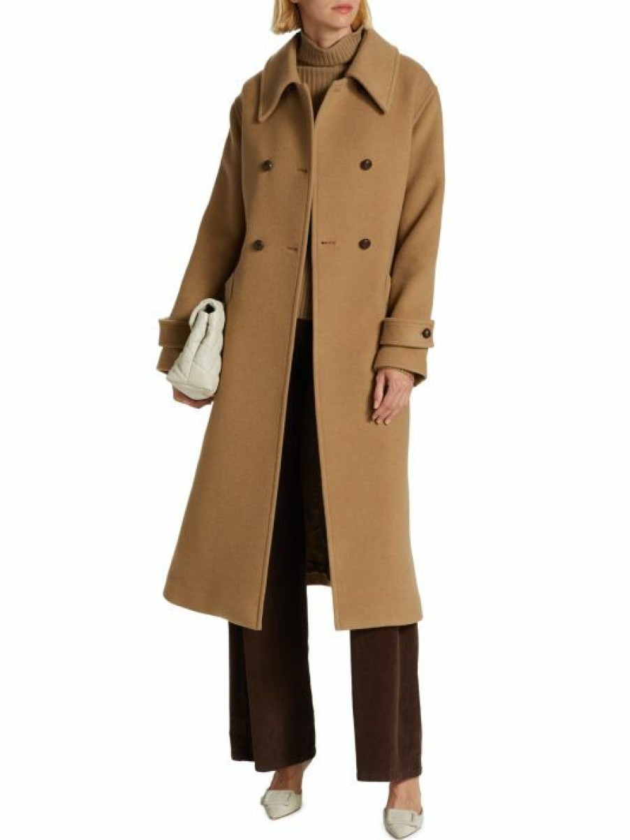 * Nili Lotan Amin Camel Hair Double-Breasted Trench Coat | Coats & Jackets