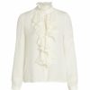 * Nili Lotan Lily Ruffle-Embellished Silk Blouse | Tops