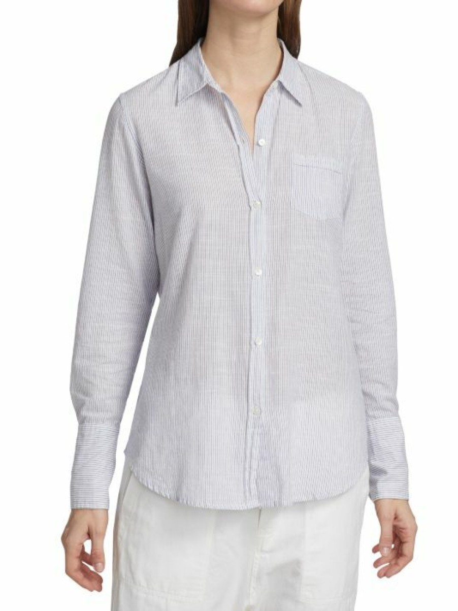 * Nili Lotan Nl Pinstripe Shirt | Tops