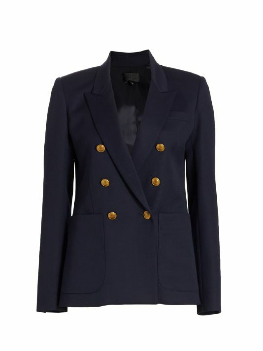 * Nili Lotan Nathalia Double-Breasted Wool Gabardine Blazer | Coats & Jackets