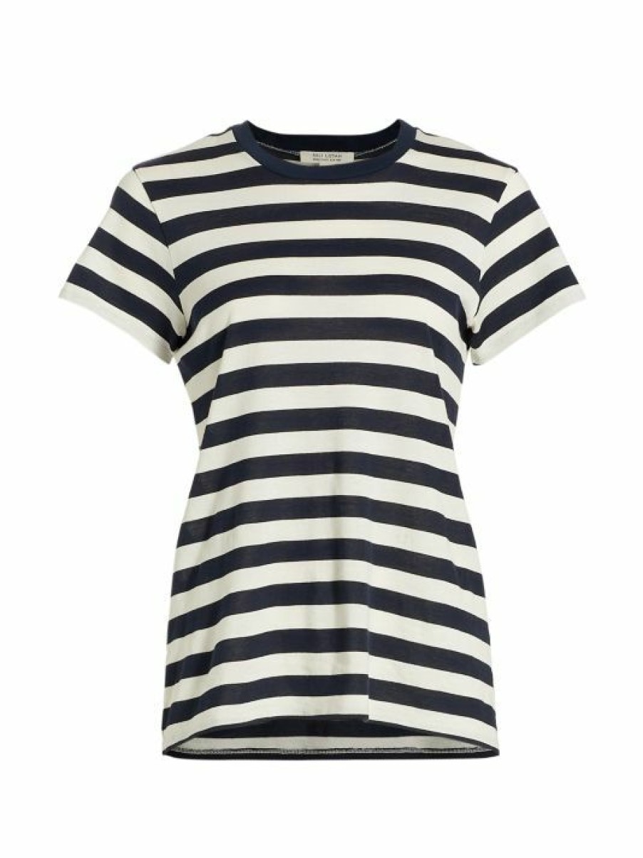 * Nili Lotan Lana Striped Cotton Jersey T-Shirt | Tops