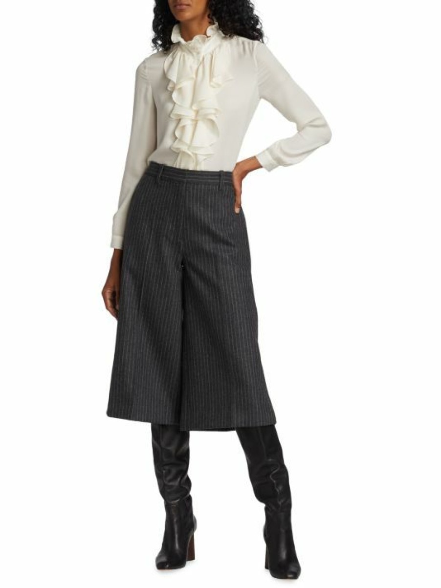 * Nili Lotan Ilford Pinstriped Gaucho Pants | Pants