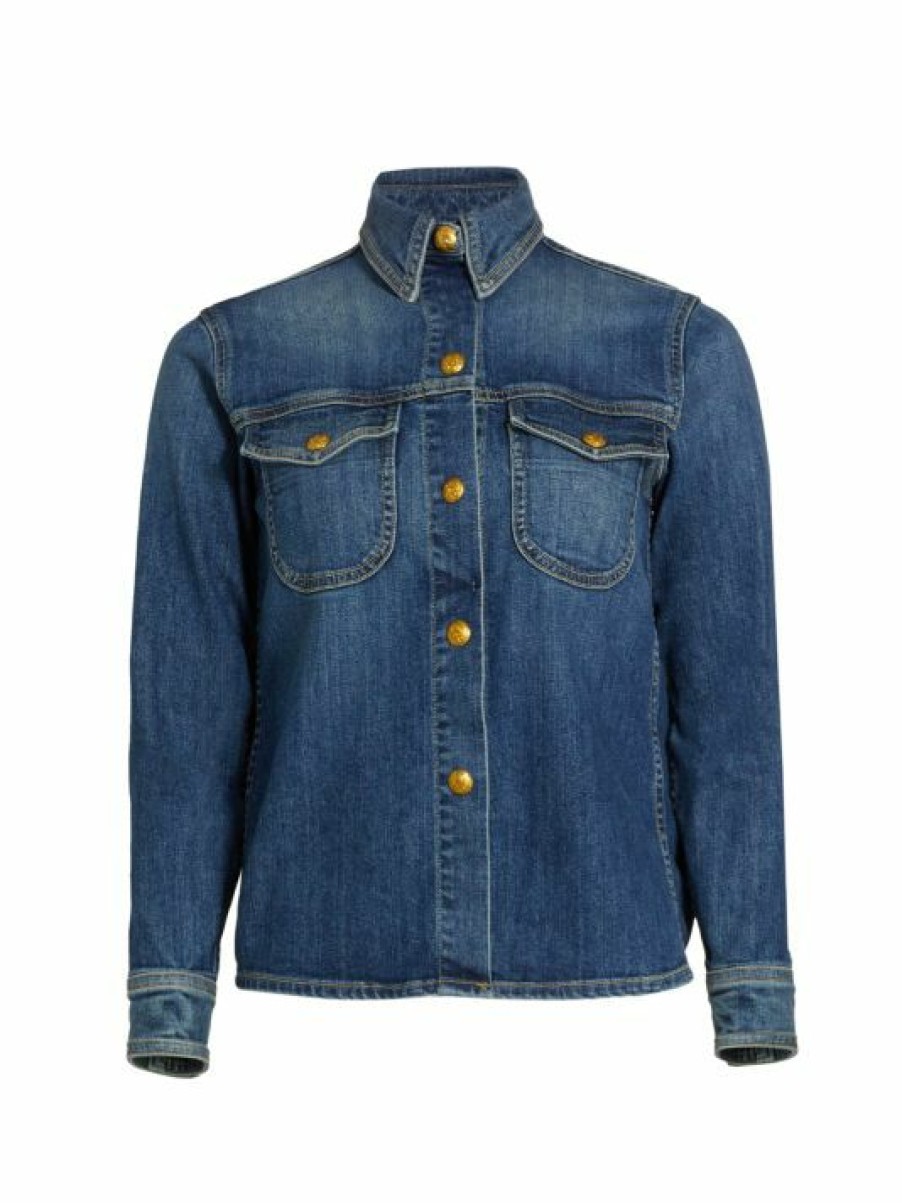 * Nili Lotan Olympe Stretch Denim Jacket | Coats & Jackets