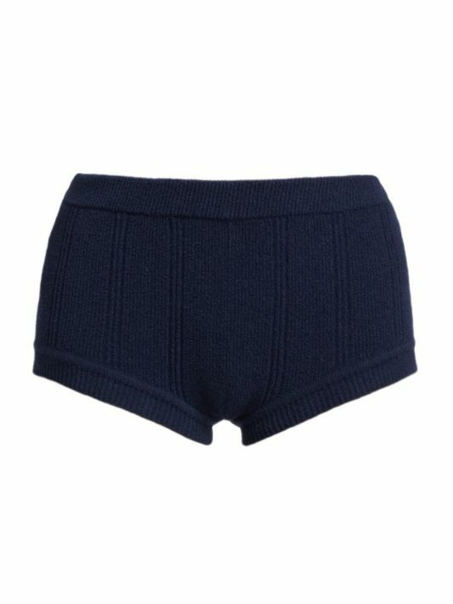 * Nili Lotan Ocean Ribbed Cotton Knit Shorts | Shorts