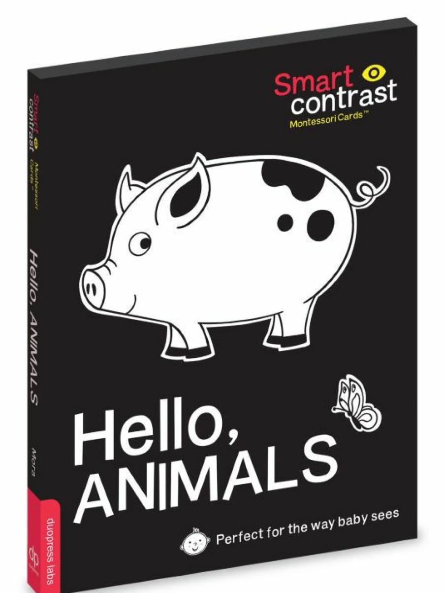 * Workman Publishing Smart Contrast Montessori Cards : Hello, Animals For Kids | Toys & Books