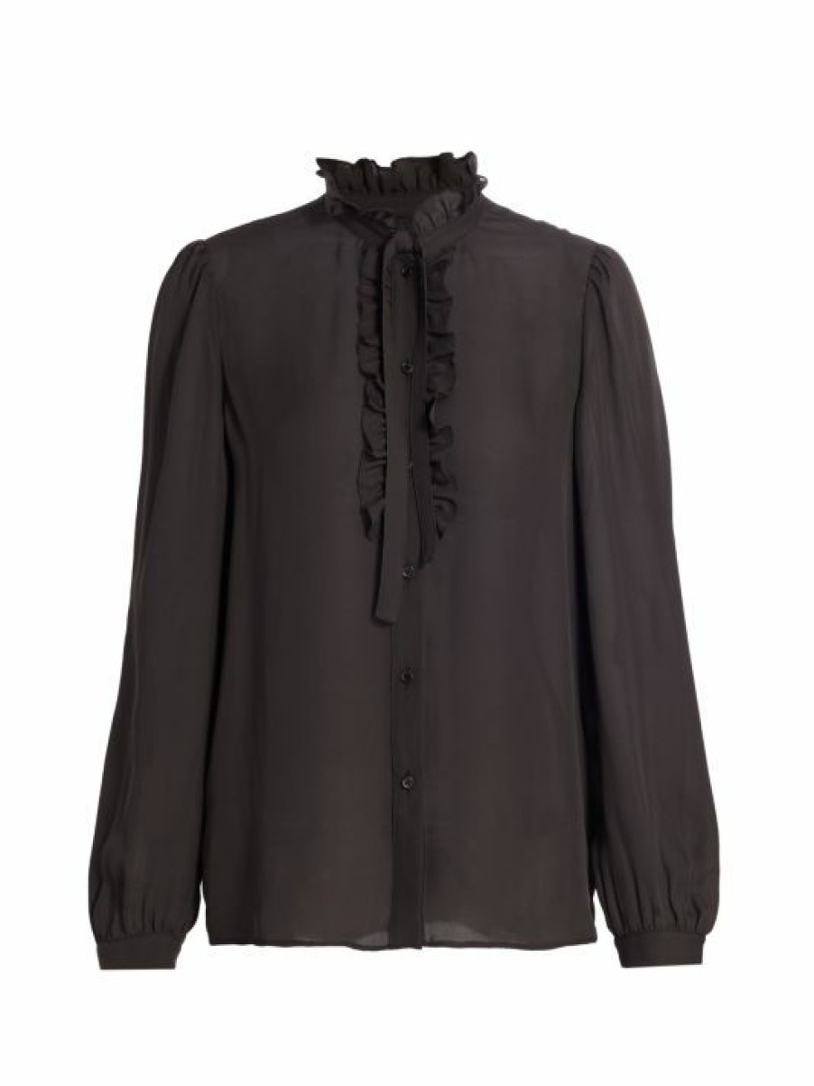 * Nili Lotan Miera Ruffle-Embellished Blouse | Tops