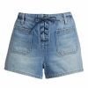 * Nili Lotan Romane Lace-Up Denim Shorts | Shorts